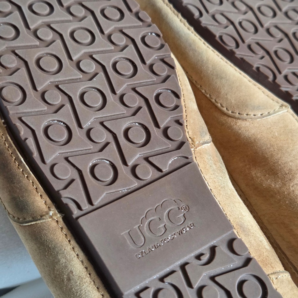 UGG Australian Ozlana Mens Tan Suede Loafers Driving Mocs Size 10 - Picture 10 of 11